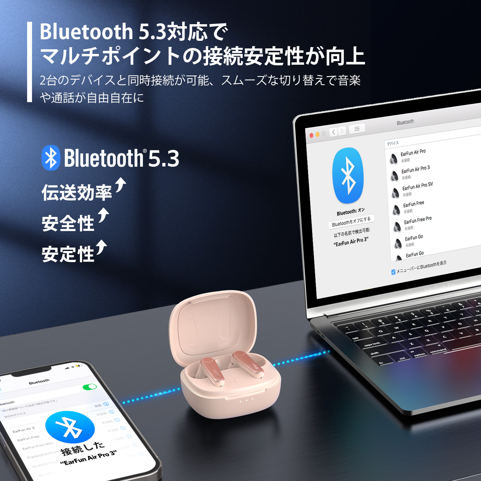 EarFun Air Pro3₋ピンク