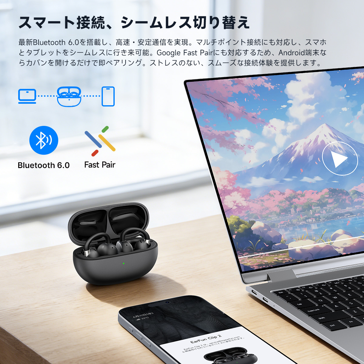 EarFun Clip 2　ホワイト